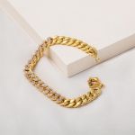 Tela Kare Kilitli Gurmet 14 Ayar Bileklik resmi