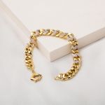 Kare Kilitli Tasarım Gurmet 14 Ayar Bileklik resmi