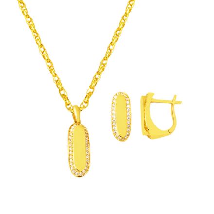 Düz Parlak İkili Spor Altın Set 14 Ayar için ayrıntıları göster Düz Parlak İkili Spor Altın Set 14 Ayar resmi