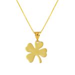 Yonca 14 Ayar Plaka Altın Kolye resmi