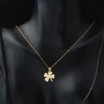 Yonca 14 Ayar Plaka Altın Kolye resmi