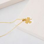 Yonca 14 Ayar Plaka Altın Kolye resmi