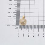 Kare Baget Taşlı 14 Ayar Altın Kolye resmi