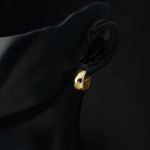 1,5 cm. Çaplı Kalın Altın Halka Küpe 14 Ayar resmi