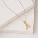 Lettera A Harfi 14 Ayar Altın Kolye Ucu resmi