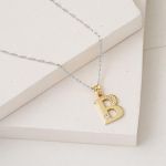 Lettera B Harfi 14 Ayar Altın Kolye Ucu resmi