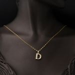 Lettera D Harfi Altın Kolye 14 Ayar resmi