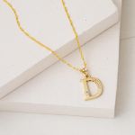 Lettera D Harfi Altın Kolye 14 Ayar resmi