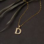 Lettera D Harfi Altın Kolye 14 Ayar resmi
