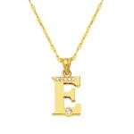 Lettera E Baş Harfli Altın Kolye 14 Ayar resmi