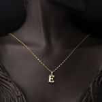 Lettera E Baş Harfli Altın Kolye 14 Ayar resmi