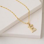 Lettera E Baş Harfli Altın Kolye 14 Ayar resmi