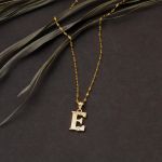 Lettera E Baş Harfli Altın Kolye 14 Ayar resmi