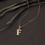 F Harfi Lettera 14 Ayar Altın Kolye Ucu resmi