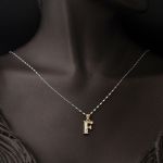 F Harfi Lettera 14 Ayar Altın Kolye Ucu resmi