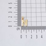 Lettera N Harfi 14 Ayar Altın Kolye Ucu resmi