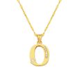 Lettera O Baş Harfli 14 Ayar Altın Kolye resmi