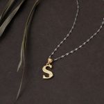 Lettera S Baş Harfli 14 Ayar Altın Kolye Ucu resmi