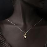 Lettera S Baş Harfli 14 Ayar Altın Kolye Ucu resmi