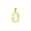 Lettera Ü Harfi Altın Kolye Ucu 14 Ayar resmi