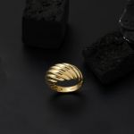 14 Ayar Burgulu Taşsız Altın Yüzük resmi