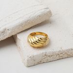 14 Ayar Burgulu Taşsız Altın Yüzük resmi