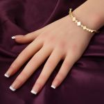 Kare Tasarım Altın Kelepçe Bilezik 14 Ayar resmi