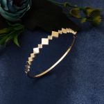 Kare Tasarım Altın Kelepçe Bilezik 14 Ayar resmi