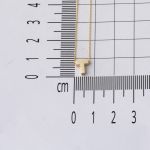 T Harfi 14 Ayar Altın Taşsız Minimal Harf Kolye resmi