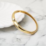 14 Ayar Taşsız Altın Kelepçe Bilezik resmi