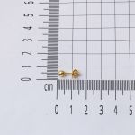 14 Ayar Altın Top Küpe 4 mm. resmi