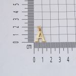 Lettera A Harfi 14 Ayar Altın Zincirli Kolye resmi