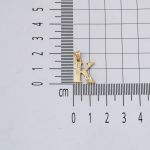 Lettera K Harfi Zincirli 14 Ayar Altın Kolye