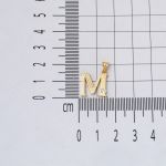 Lettera M Harfi Zincirli 14 Ayar Altın Kolye resmi