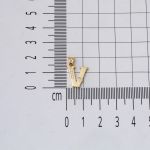 V Harfi Lettera 14 Ayar Altın Kolye