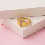 14 Ayar T Harf Altın Yüzük resmi