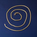 Altın Balık Sırtı Kolye 14 Ayar 60 cm. resmi