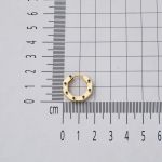 Safir Işıltısı Halka 14 Ayar Altın Küpe resmi