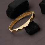 14 Ayar Prizma Tasarım Kelepçe Altın Bilezik resmi