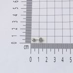 14 Ayar Beyaz Altın Top Küpe 4 mm.