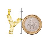Y Harfi 3 Boyutlu Altın Kolye resmi