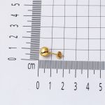 14 Ayar Altın Top Küpe 6 mm.