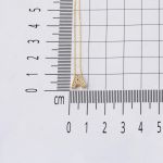 Taşlı A Harfli Minimal Harf Kolye Altın