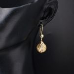 Yaşam Topu Sallantılı Altın Küpe 14 Ayar