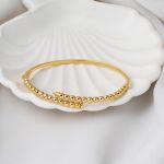 Çivili Spor Model 14 Ayar Altın Kelepçe Bilezik resmi