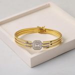 Kaburgalı Baget Kelepçe Altın Bilezik resmi