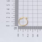 14 Ayar 2 cm. Çaplı Klasik Halka Altın Küpe
