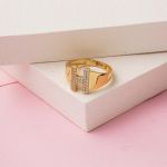 H Baş Harfi Altın Yüzük 14 Ayar resmi