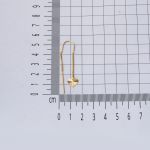 14 Ayar Işıltı Kalpli Zincir Altın Küpe resmi