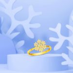 14 Ayar Kar Tanesi Altın Spor Yüzük resmi